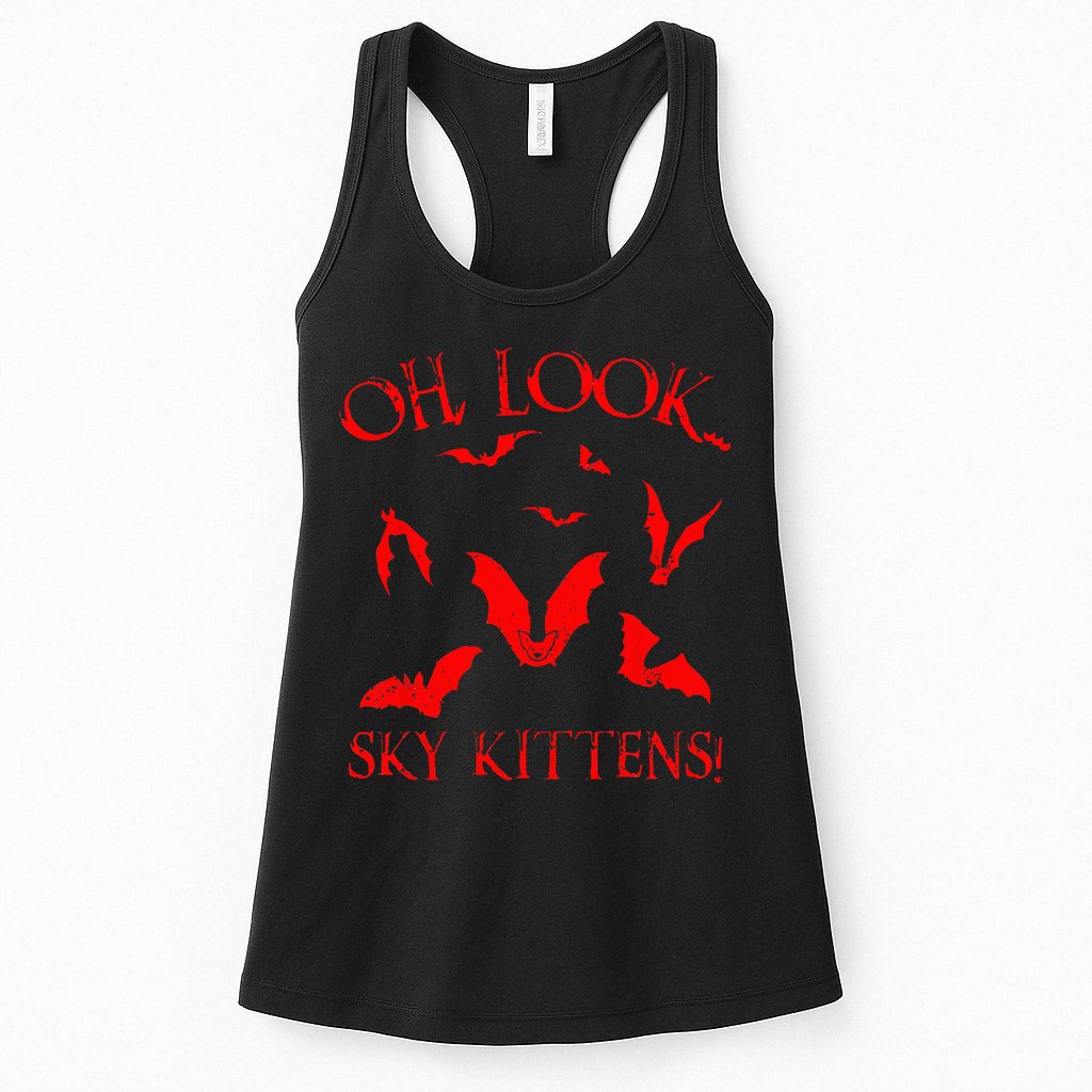 Funny Bat Lover Gift For Men Women Cool Sky Kittens Horror Womens Tank Top