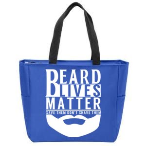 Funny Beard Lives Matter Dude Gift Dad Grandpa Funny Gift Zip Tote Bag