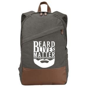 Funny Beard Lives Matter Dude Gift Dad Grandpa Funny Gift Cotton Canvas Backpack