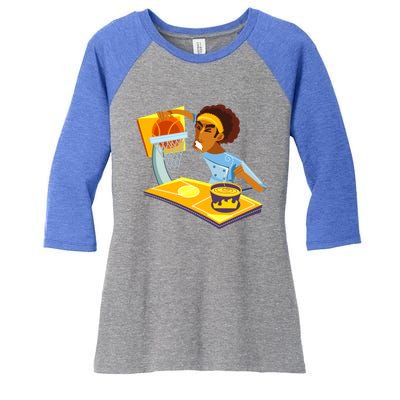 Funny Basketball Lover Dad Fathers Day Outfit Chef Daddy Gift Women's Tri-Blend 3/4-Sleeve Raglan Shirt