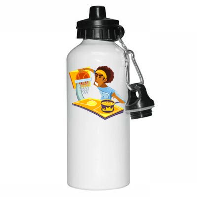 Funny Basketball Lover Dad Fathers Day Outfit Chef Daddy Gift Aluminum Water Bottle