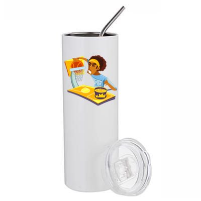 Funny Basketball Lover Dad Fathers Day Outfit Chef Daddy Gift Stainless Steel Tumbler