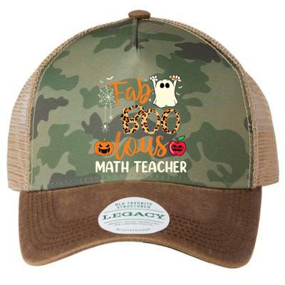 Fab Boo Lous Math Teacher Leopard Spooky Halloween Costume Legacy Tie Dye Trucker Hat