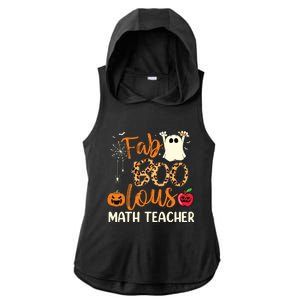 Fab Boo Lous Math Teacher Leopard Spooky Halloween Costume Ladies PosiCharge Tri-Blend Wicking Draft Hoodie Tank