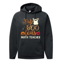 Fab Boo Lous Math Teacher Leopard Spooky Halloween Costume Performance Fleece Hoodie