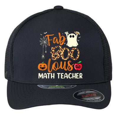 Fab Boo Lous Math Teacher Leopard Spooky Halloween Costume Flexfit Unipanel Trucker Cap