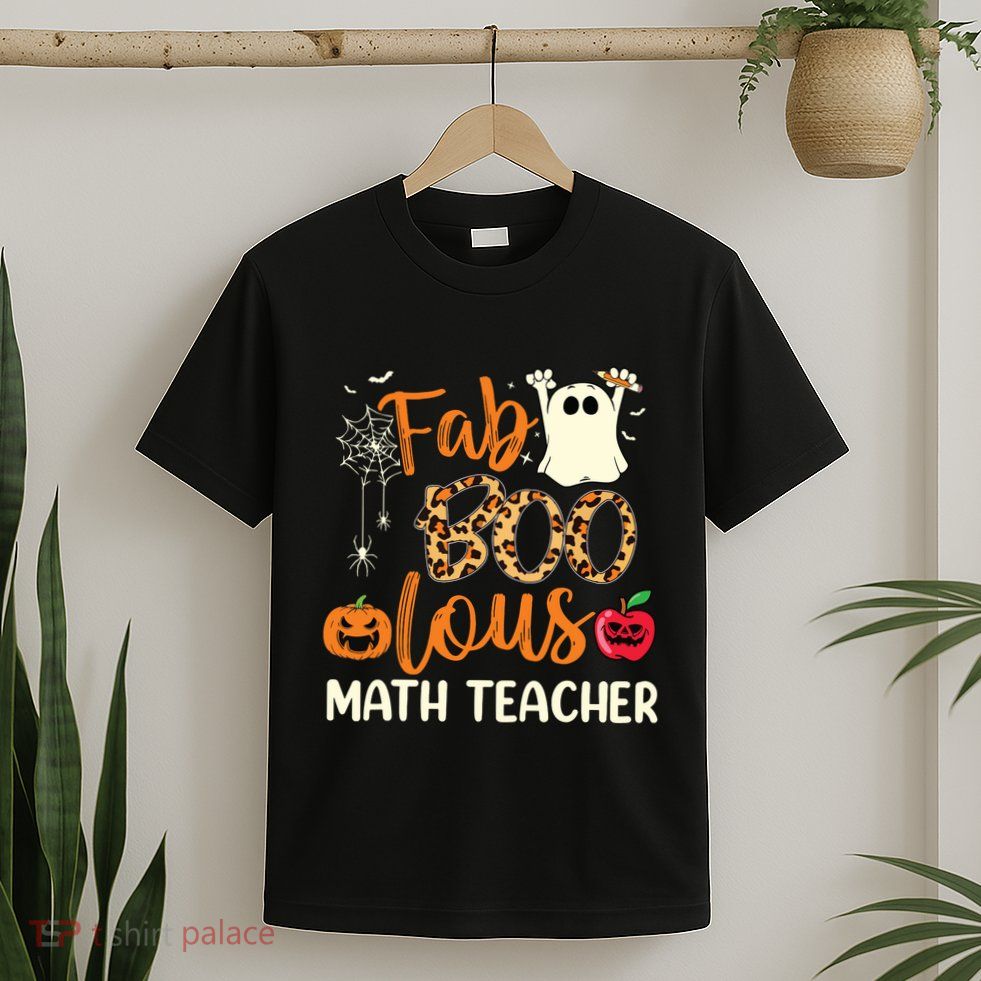 Fab Boo Lous Math Teacher Leopard Spooky Halloween Costume T-Shirt