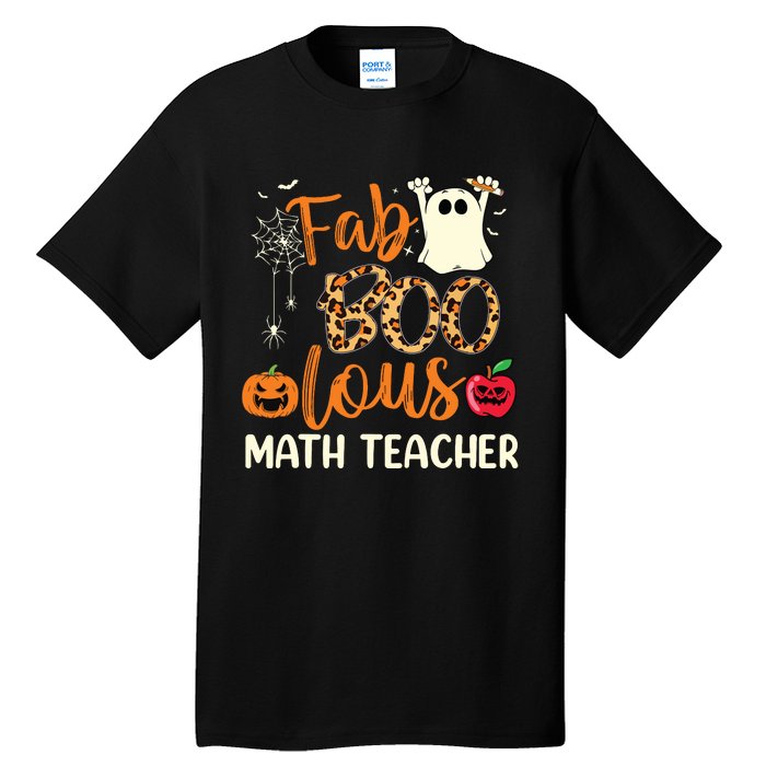 Fab Boo Lous Math Teacher Leopard Spooky Halloween Costume Tall T-Shirt