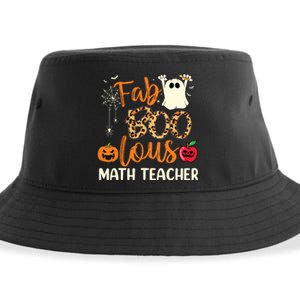 Fab Boo Lous Math Teacher Leopard Spooky Halloween Costume Sustainable Bucket Hat