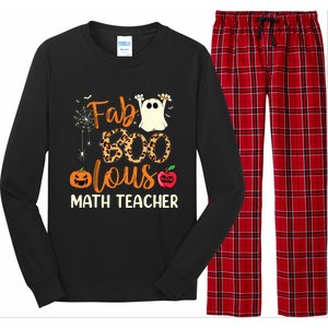 Fab Boo Lous Math Teacher Leopard Spooky Halloween Costume Long Sleeve Pajama Set