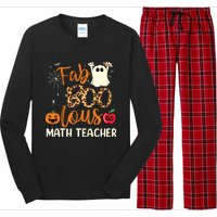 Fab Boo Lous Math Teacher Leopard Spooky Halloween Costume Long Sleeve Pajama Set