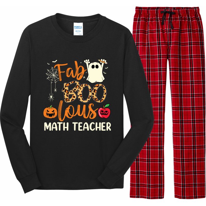 Fab Boo Lous Math Teacher Leopard Spooky Halloween Costume Long Sleeve Pajama Set