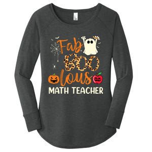 Fab Boo Lous Math Teacher Leopard Spooky Halloween Costume Women's Perfect Tri Tunic Long Sleeve Shirt