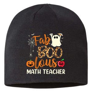 Fab Boo Lous Math Teacher Leopard Spooky Halloween Costume Sustainable Beanie