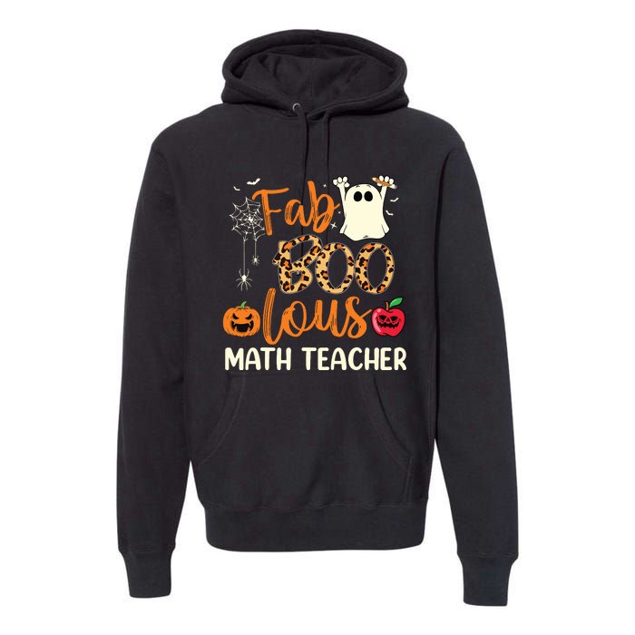 Fab Boo Lous Math Teacher Leopard Spooky Halloween Costume Premium Hoodie