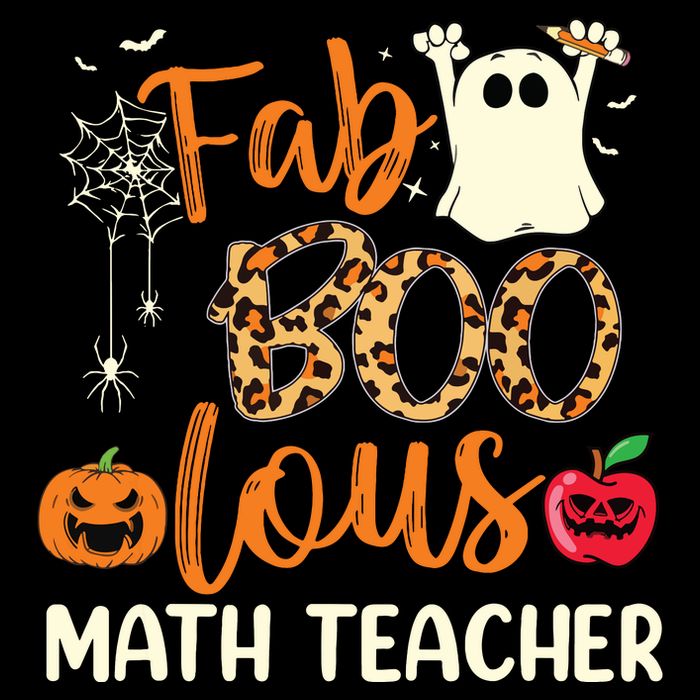 Fab Boo Lous Math Teacher Leopard Spooky Halloween Costume 16 in Basic Backpack