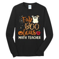 Fab Boo Lous Math Teacher Leopard Spooky Halloween Costume Tall Long Sleeve T-Shirt