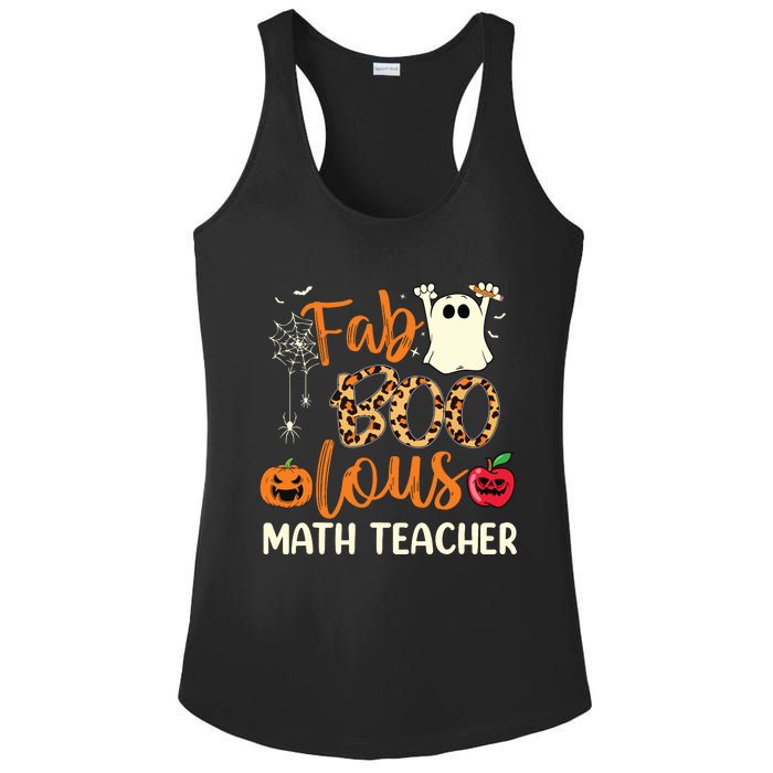 Fab Boo Lous Math Teacher Leopard Spooky Halloween Costume Ladies PosiCharge Competitor Racerback Tank