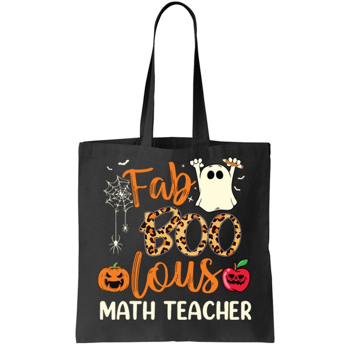 Fab Boo Lous Math Teacher Leopard Spooky Halloween Costume Tote Bag