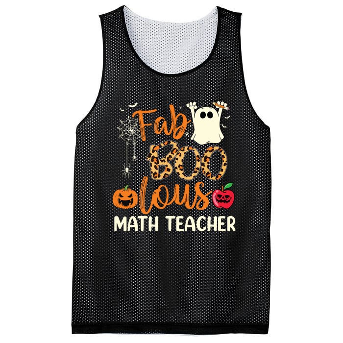 Fab Boo Lous Math Teacher Leopard Spooky Halloween Costume Mesh Reversible Basketball Jersey Tank