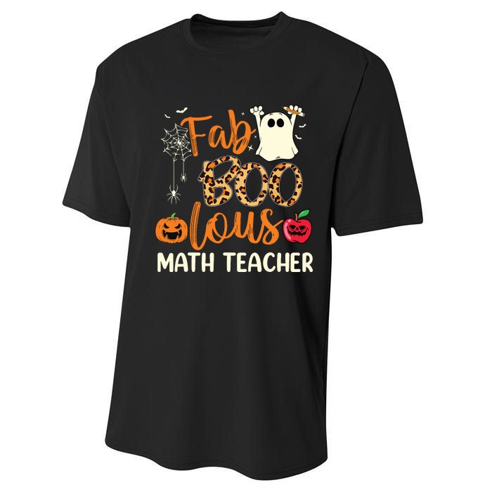 Fab Boo Lous Math Teacher Leopard Spooky Halloween Costume Performance Sprint T-Shirt