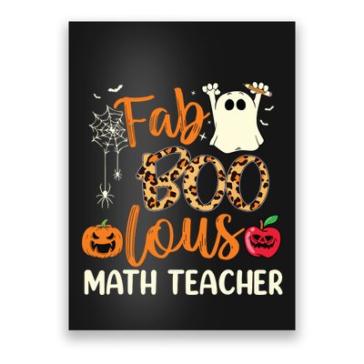 Fab Boo Lous Math Teacher Leopard Spooky Halloween Costume Poster