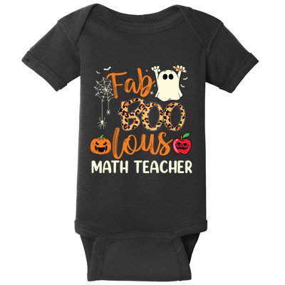 Fab Boo Lous Math Teacher Leopard Spooky Halloween Costume Baby Bodysuit