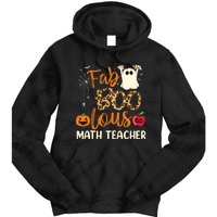 Fab Boo Lous Math Teacher Leopard Spooky Halloween Costume Tie Dye Hoodie