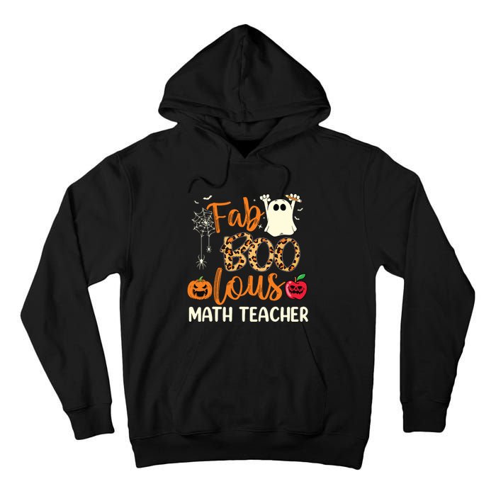 Fab Boo Lous Math Teacher Leopard Spooky Halloween Costume Tall Hoodie