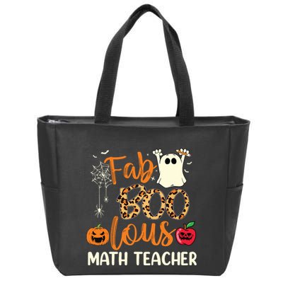 Fab Boo Lous Math Teacher Leopard Spooky Halloween Costume Zip Tote Bag