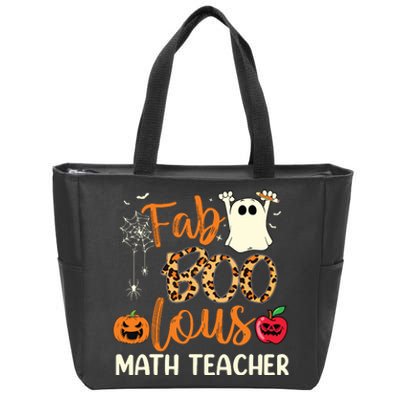 Fab Boo Lous Math Teacher Leopard Spooky Halloween Costume Zip Tote Bag