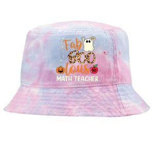 Fab Boo Lous Math Teacher Leopard Spooky Halloween Costume Tie-Dyed Bucket Hat