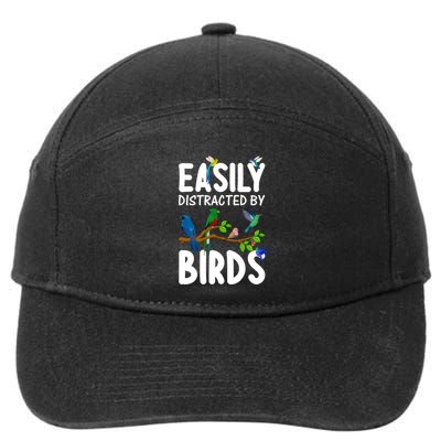 Funny Bird Lover Art Ornithology Bird Watcher Gift 7-Panel Snapback Hat
