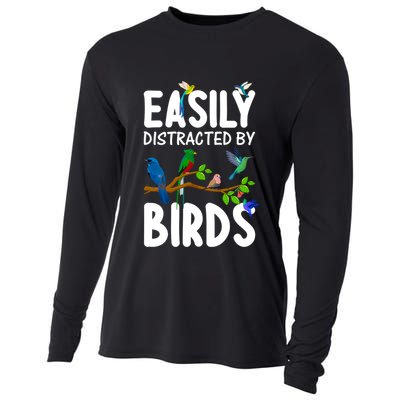 Funny Bird Lover Art Ornithology Bird Watcher Gift Cooling Performance Long Sleeve Crew