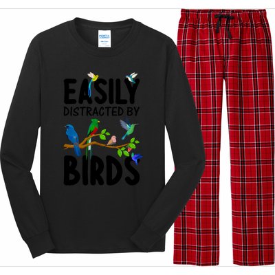 Funny Bird Lover Art Ornithology Bird Watcher Cool Gift Long Sleeve Pajama Set