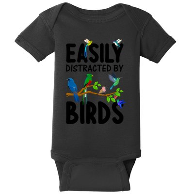 Funny Bird Lover Art Ornithology Bird Watcher Cool Gift Baby Bodysuit