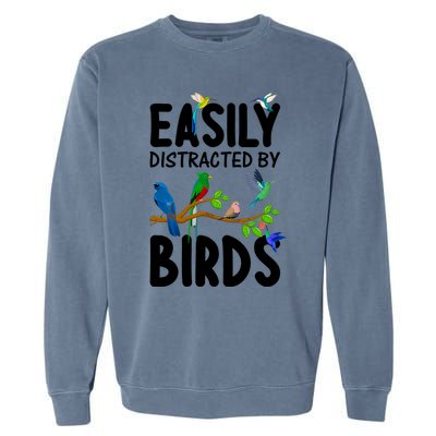 Funny Bird Lover Art Ornithology Bird Watcher Cool Gift Garment-Dyed Sweatshirt