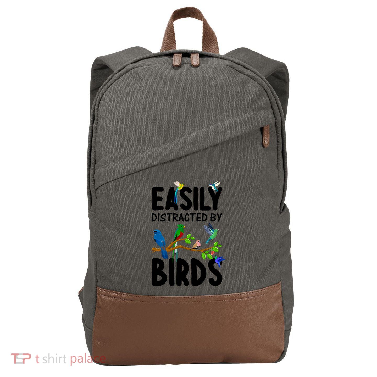 Funny Bird Lover Art Ornithology Bird Watcher Cool Gift Cotton Canvas Backpack