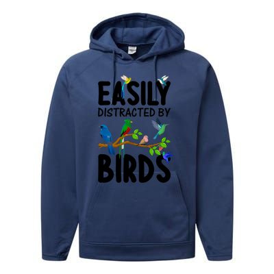 Funny Bird Lover Art Ornithology Bird Watcher Cool Gift Performance Fleece Hoodie