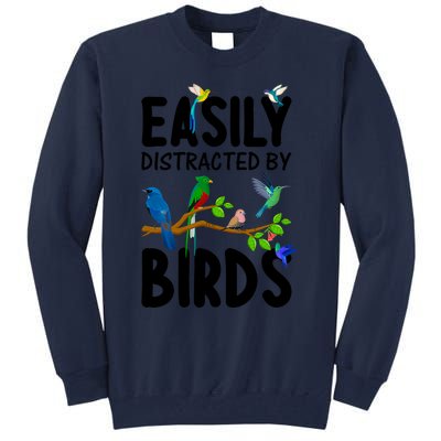 Funny Bird Lover Art Ornithology Bird Watcher Cool Gift Tall Sweatshirt