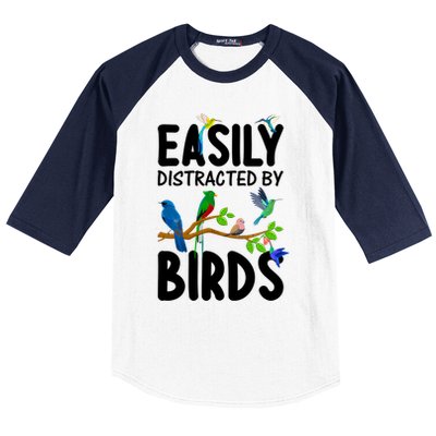 Funny Bird Lover Art Ornithology Bird Watcher Cool Gift Baseball Sleeve Shirt