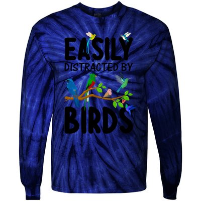 Funny Bird Lover Art Ornithology Bird Watcher Cool Gift Tie-Dye Long Sleeve Shirt