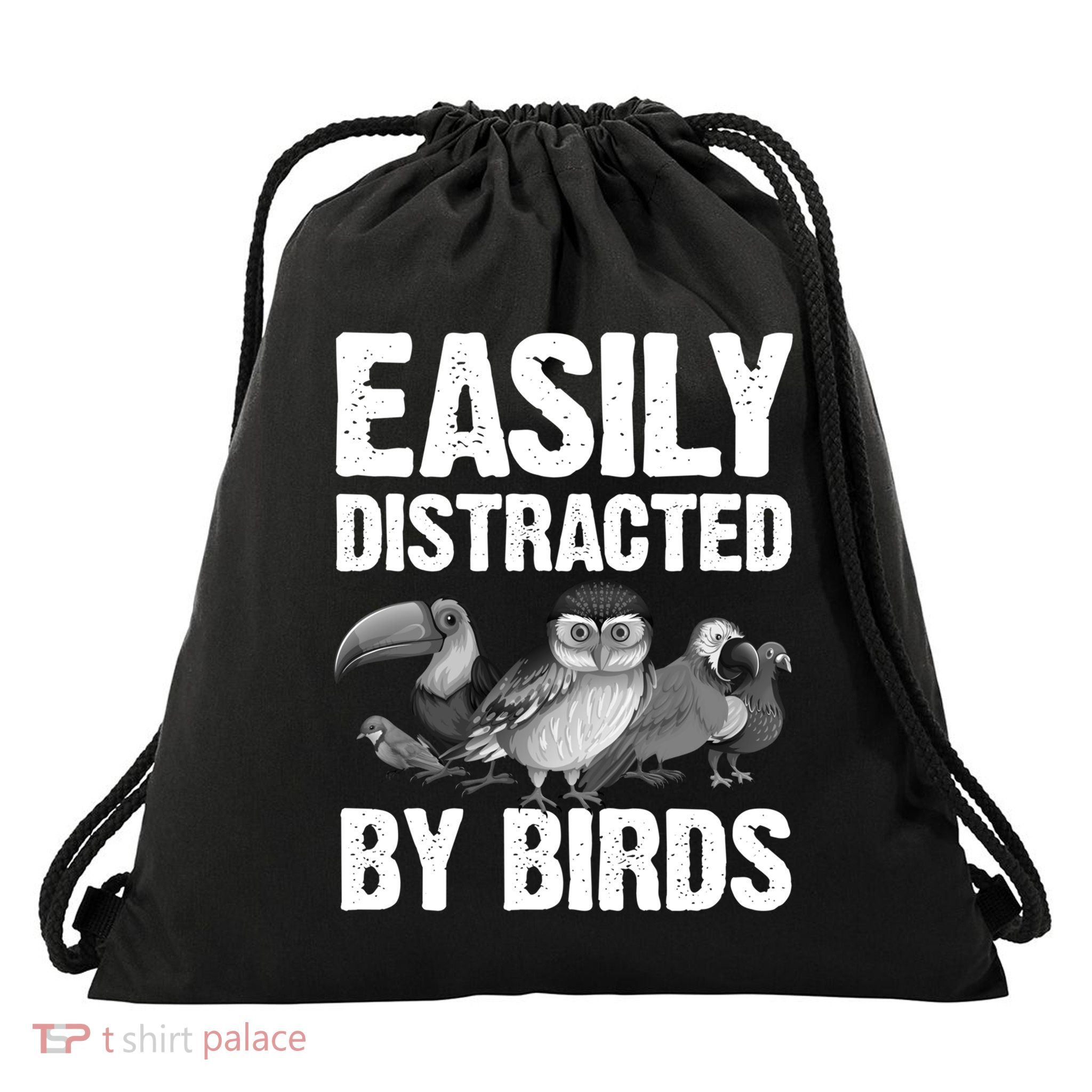 Funny Bird Lover Art Ornithology Bird Watcher Gift Drawstring Bag