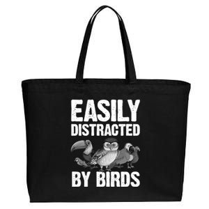 Funny Bird Lover Art Ornithology Bird Watcher Gift Cotton Canvas Jumbo Tote