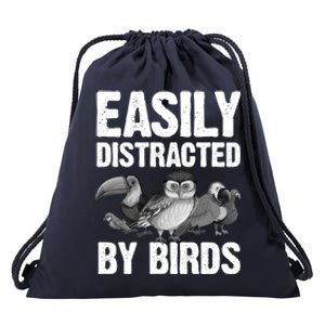 Funny Bird Lover Art Ornithology Bird Watcher Gift Drawstring Bag