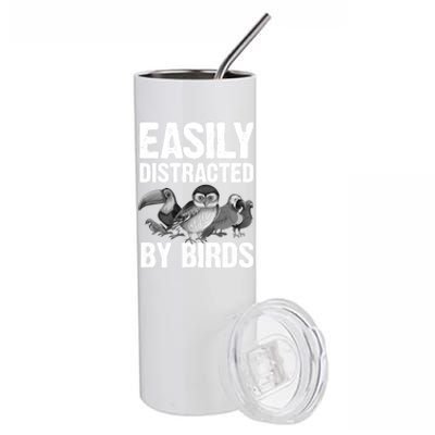 Funny Bird Lover Art Ornithology Bird Watcher Gift Stainless Steel Tumbler