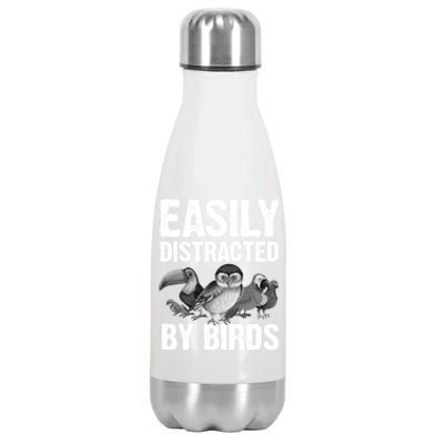 Funny Bird Lover Art Ornithology Bird Watcher Gift Stainless Steel Insulated Water Bottle