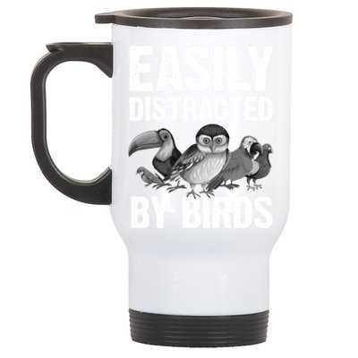 Funny Bird Lover Art Ornithology Bird Watcher Gift Stainless Steel Travel Mug