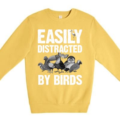 Funny Bird Lover Art Ornithology Bird Watcher Gift Premium Crewneck Sweatshirt