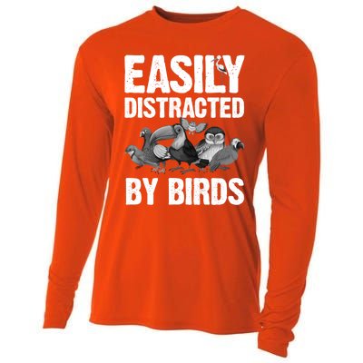 Funny Bird Lover Art Ornithology Bird Watcher Gift Cooling Performance Long Sleeve Crew